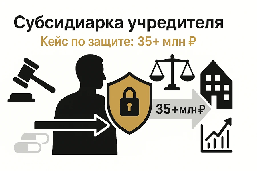 Субсидиарка учредителя: кейс по защите на 35+ млн.руб