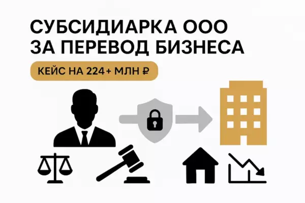 Субсидиарка ООО за перевод бизнеса с целью избавления от долгов