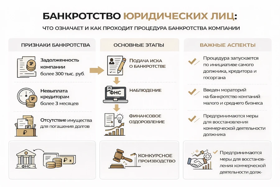 Банкротство юридических лиц: статья-навигатор для собственников и руководителей