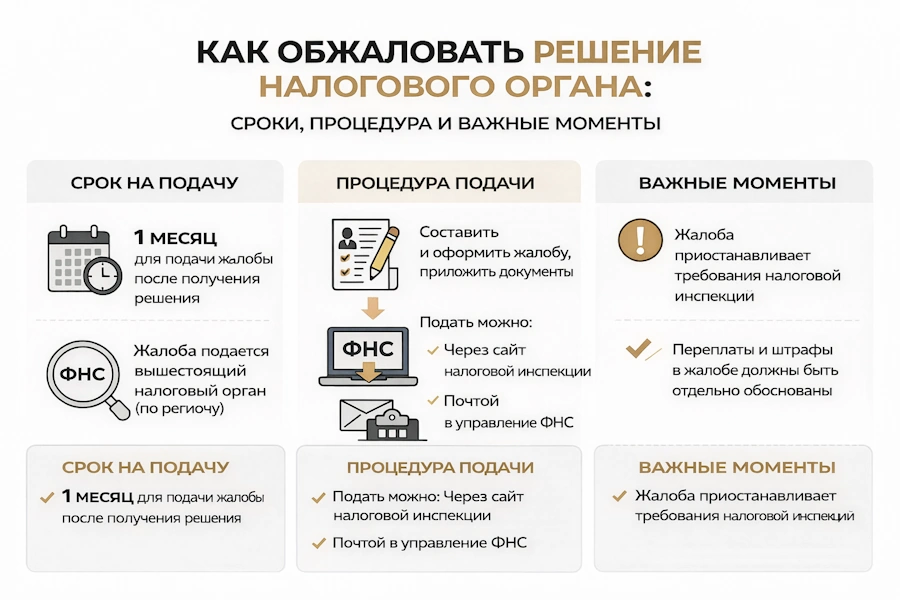 обжаловать решение налогового органа