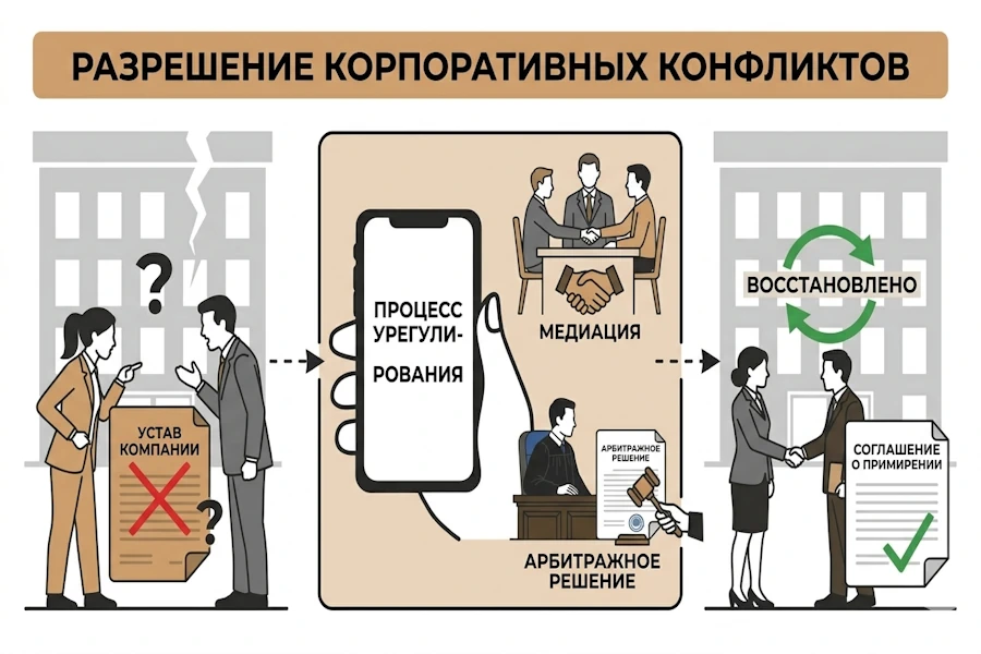 Разрешение корпоративных конфликтов: защита активов ООО