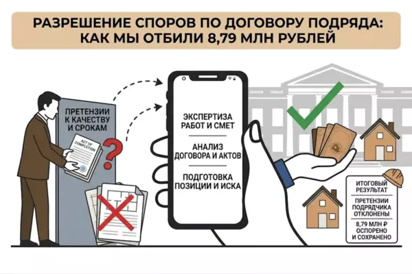 Разрешение споров по договору подряда: как мы отбили 8,79 млн рублей