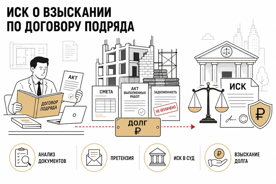 иск о взыскании по договору подряда