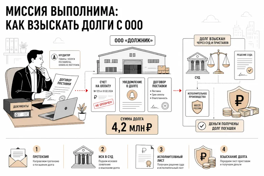 Как взыскать долги с ООО: рабочие методы и субсидиарная ответственность