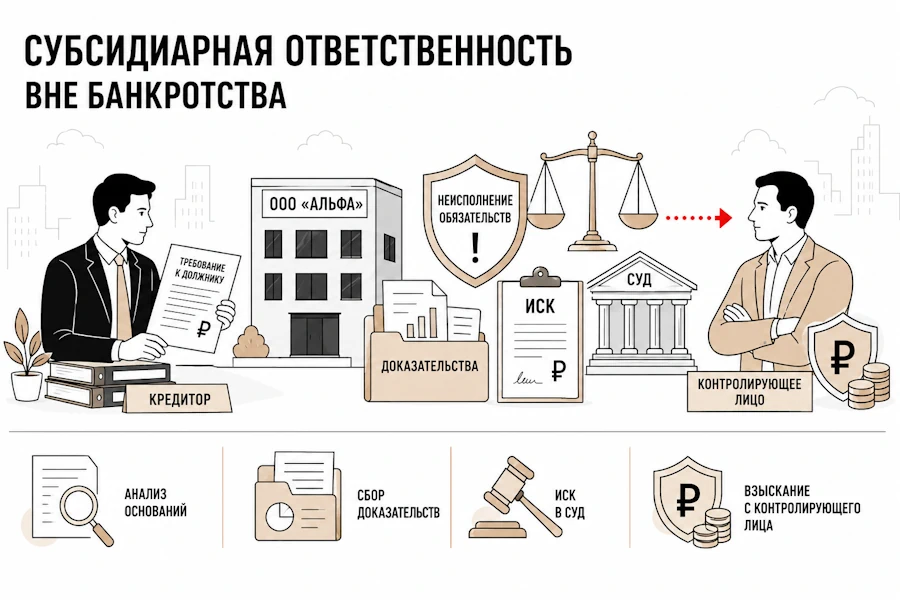Субсидиарная ответственность вне банкротства: как вернуть долг