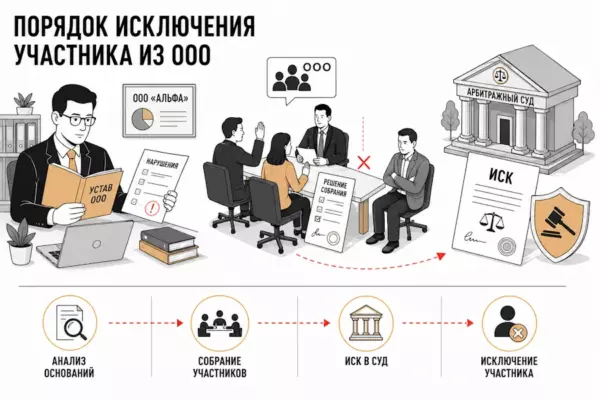 Порядок исключения участника из ООО: как легально расстаться с «токсичным» партнером? Пошаговое руководство