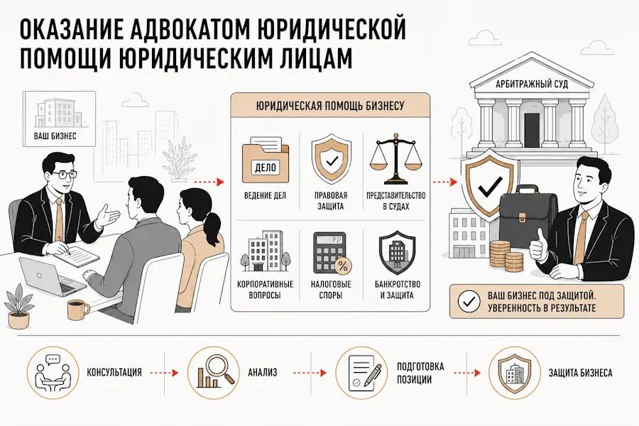 Оказание адвокатом юридической помощи юридическим лицам