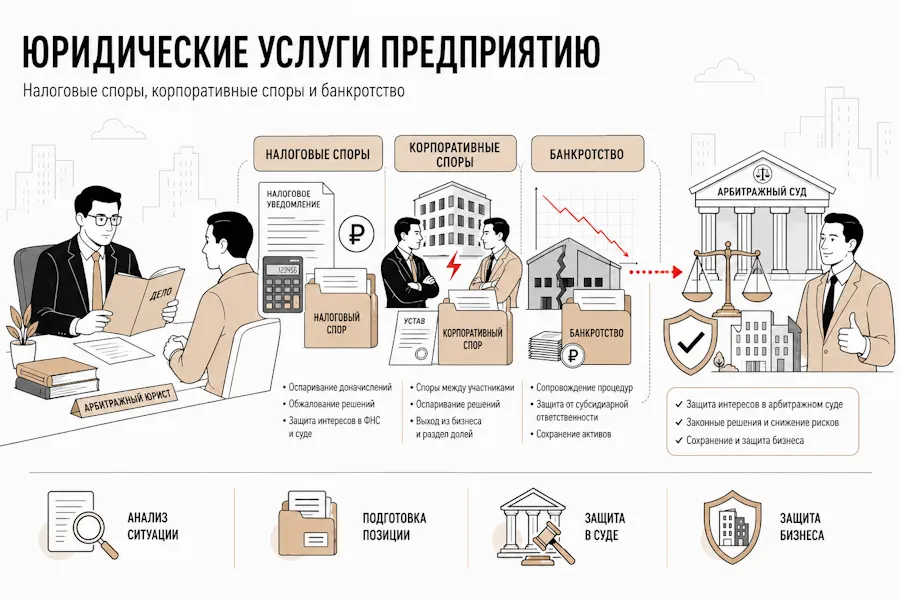 Оказание юридических услуг предприятию