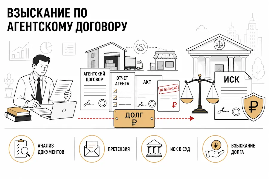 взыскание по агентскому договору, задолженность по агентскому договору, долг по агентскому договору, агентский договор взыскание задолженности