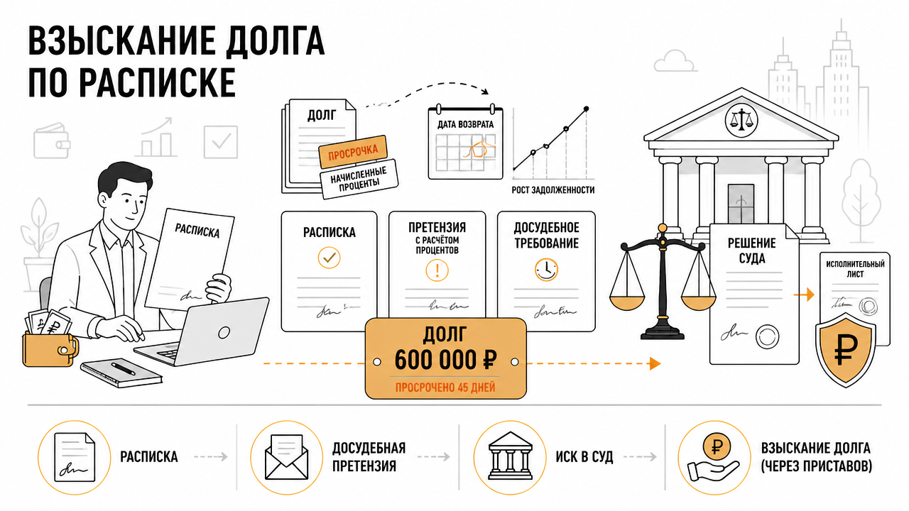 Взыскание долга по расписке