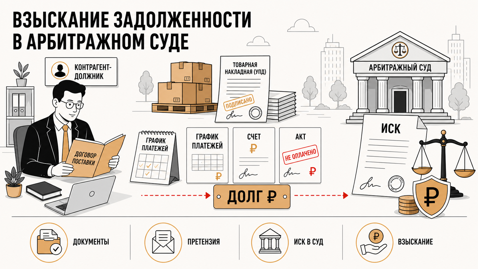 Взыскание задолженности в арбитражном суде
