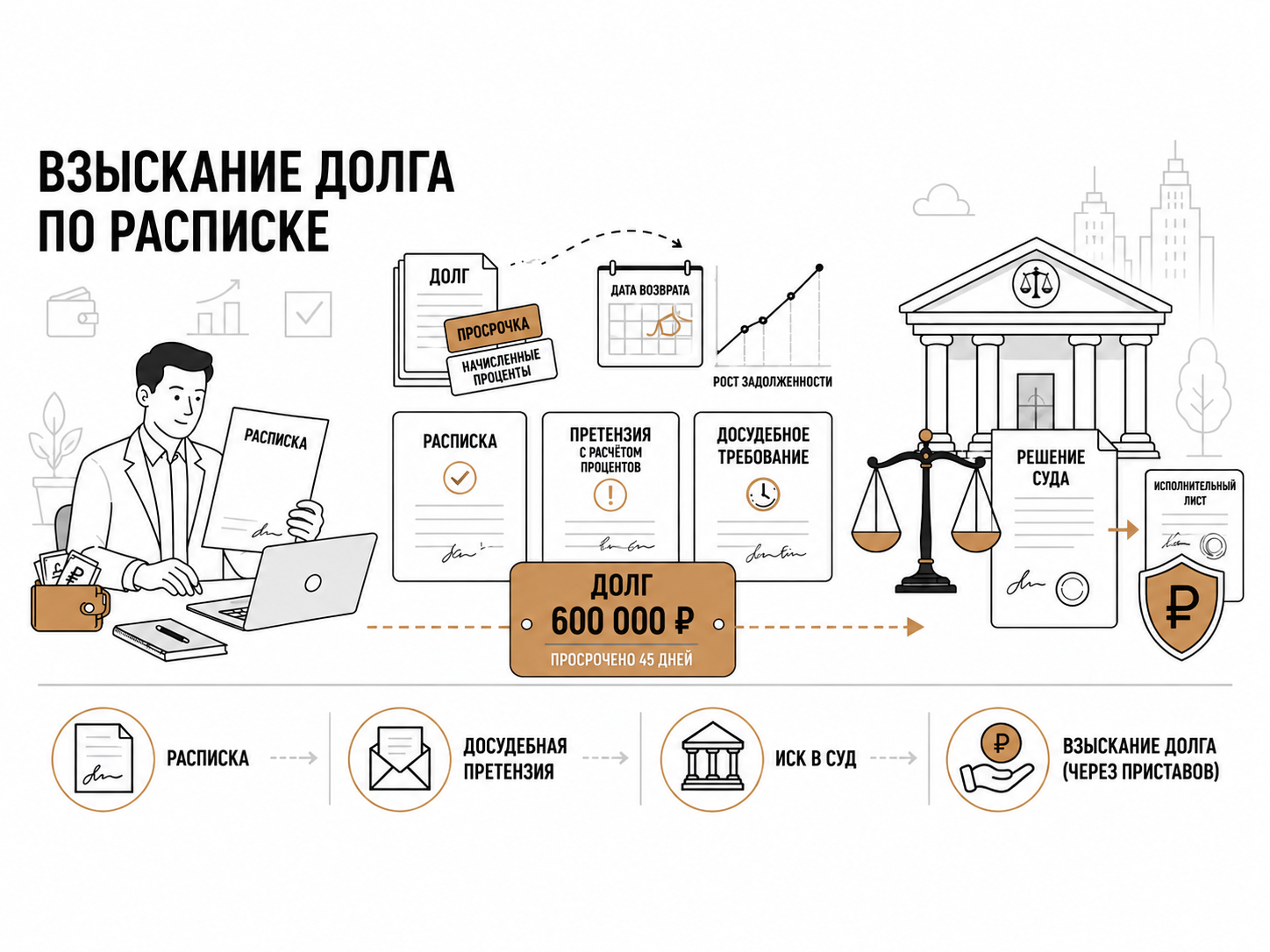 Взыскание долга по расписке